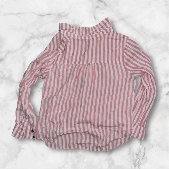 Vacate the label Striped Pink and White tie front blouse Small - Picture 2 of 3